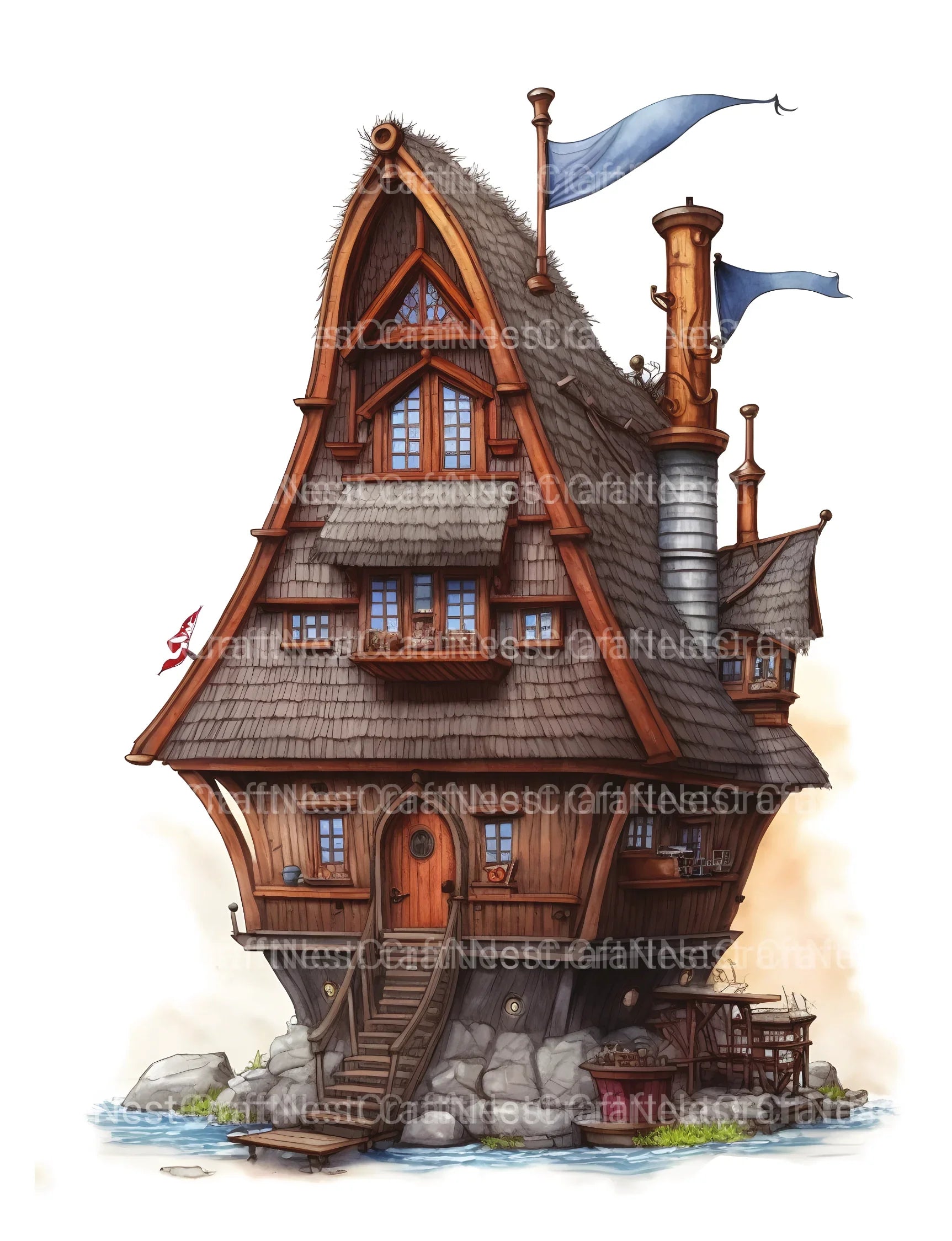 Viking Tiny House Coloring Book - CraftNest - Digital Crafting and Art