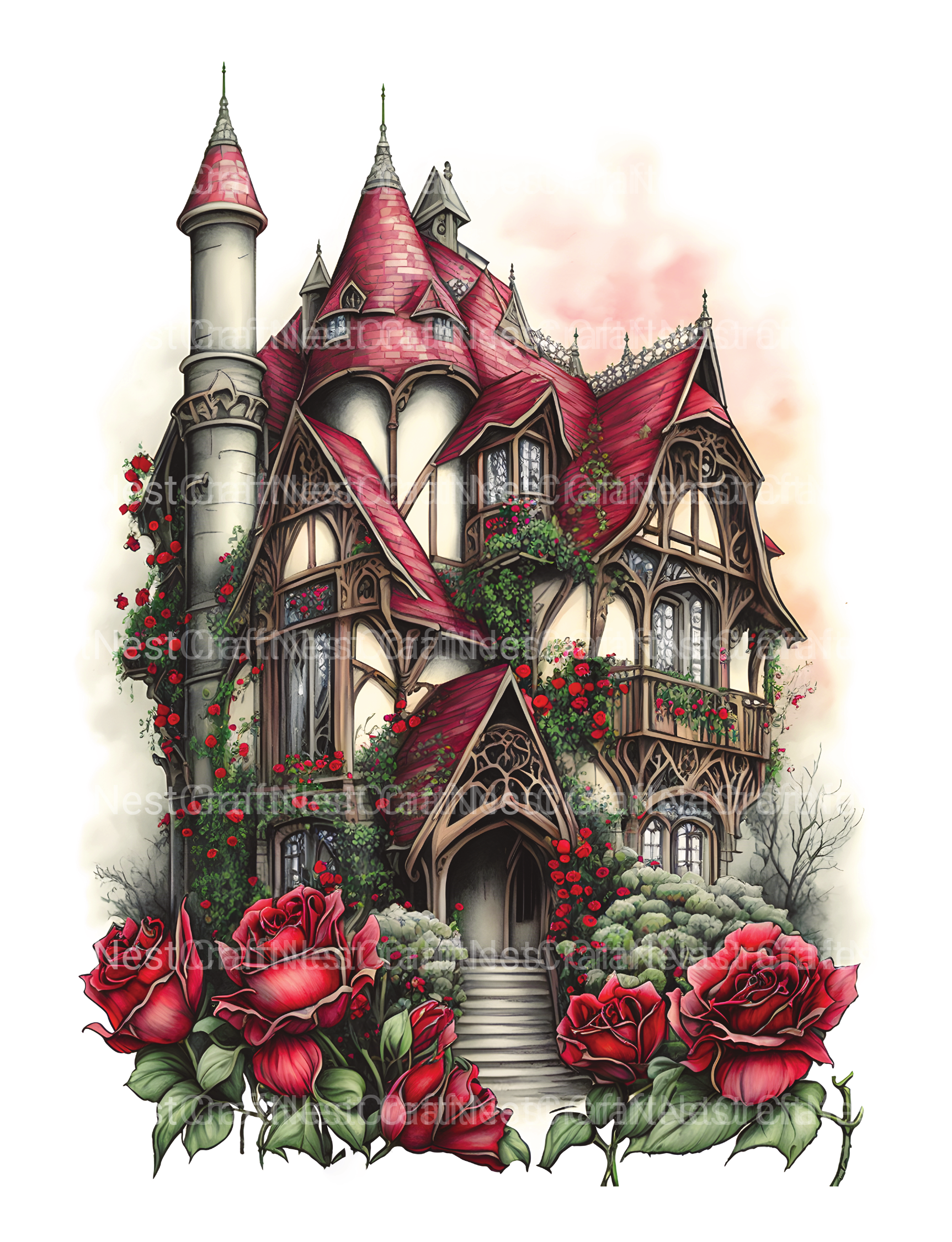 Gothic House Coloring Book
