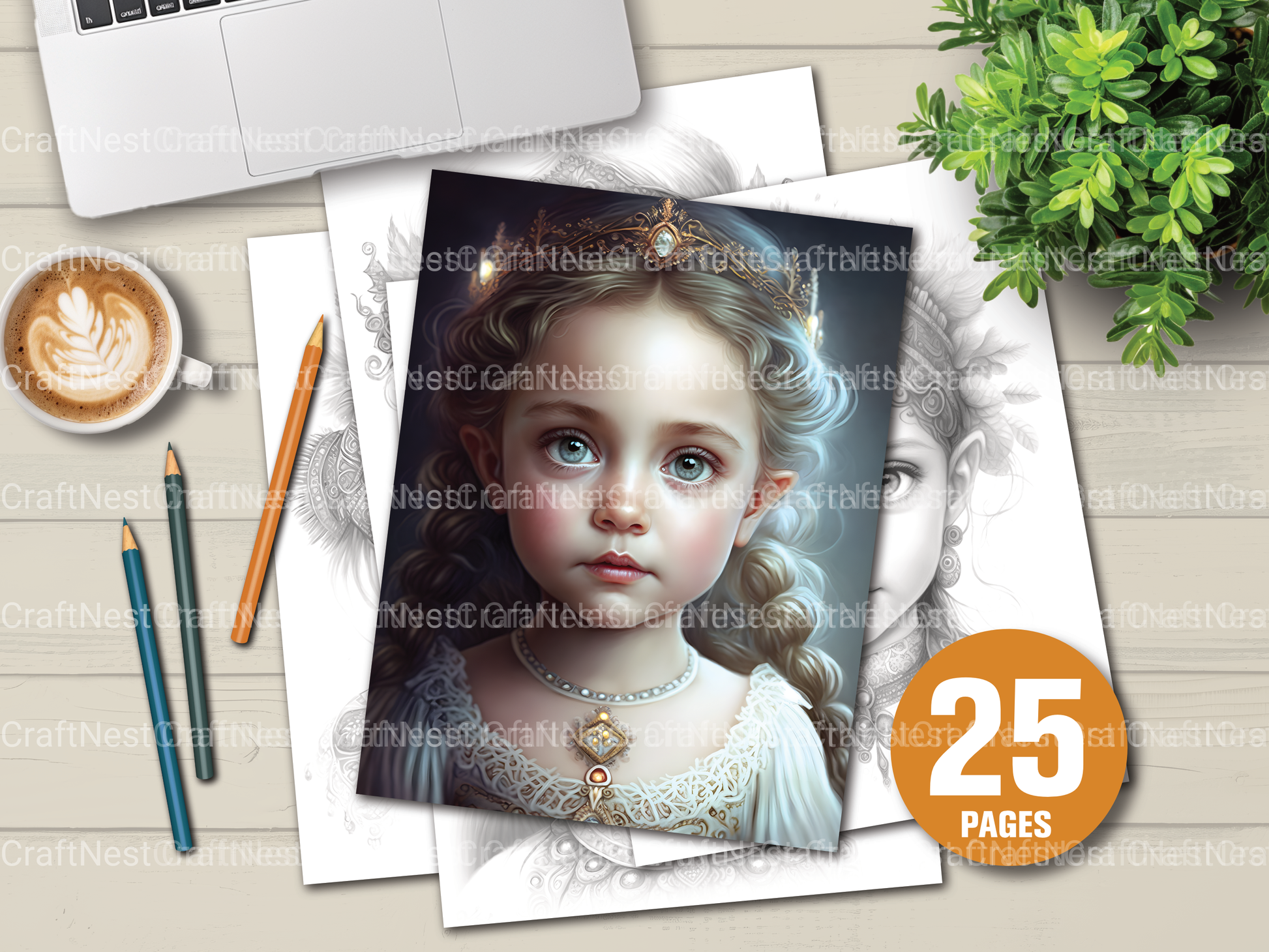 Aztec Girl Coloring Book - CraftNest - Digital Crafting and Art