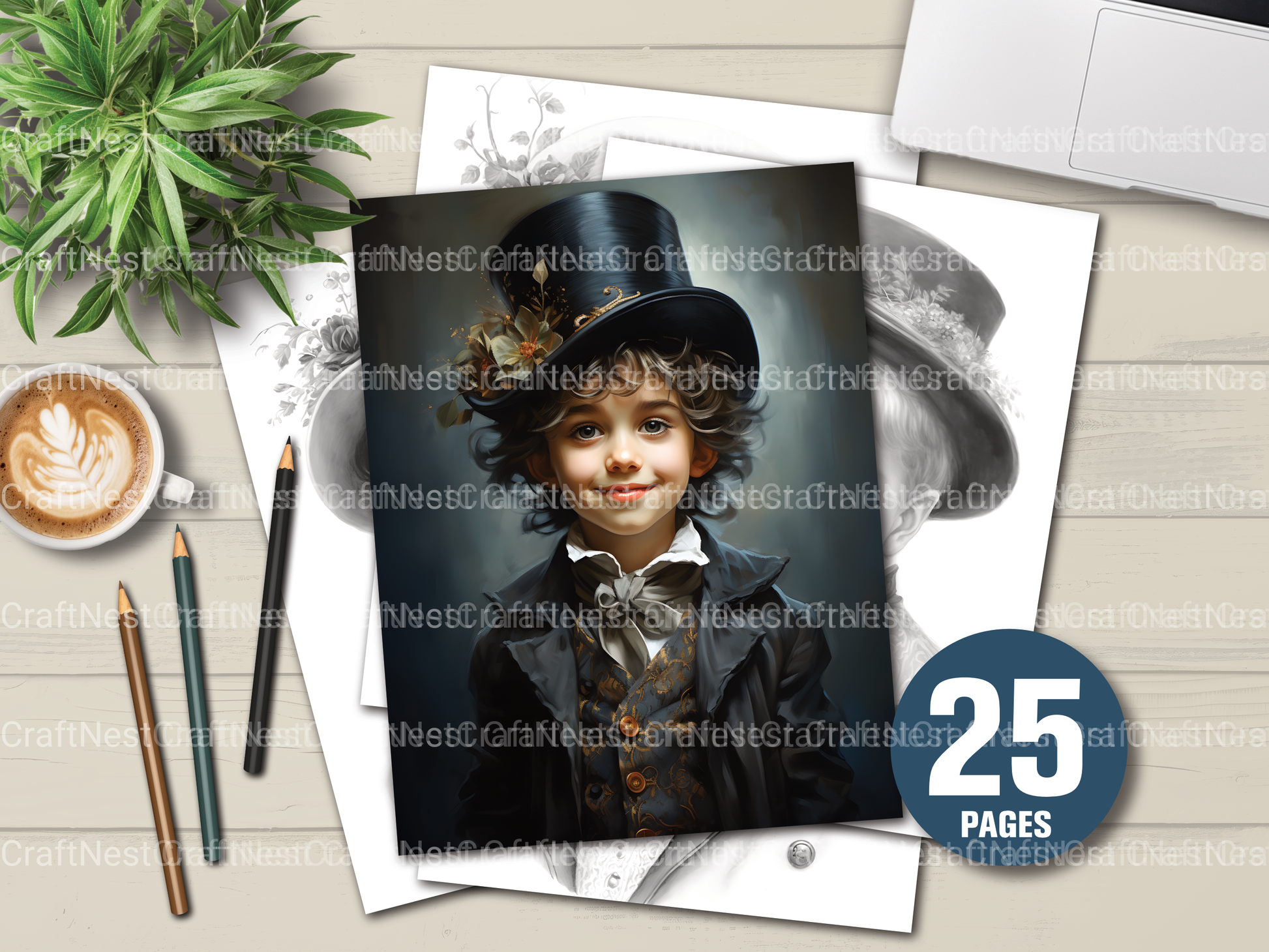 Victorian Man Coloring Book - CraftNest - Digital Crafting and Art