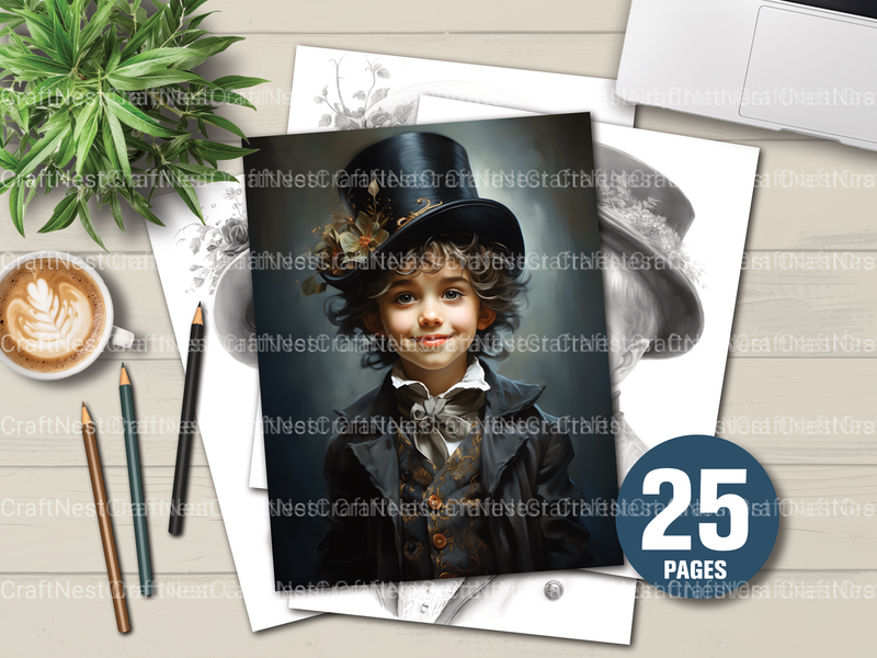 Victorian Man Coloring Book - CraftNest - Digital Crafting and Art