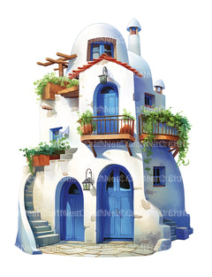 Greek Tiny House Coloring Book - CraftNest - Digital Crafting and Art