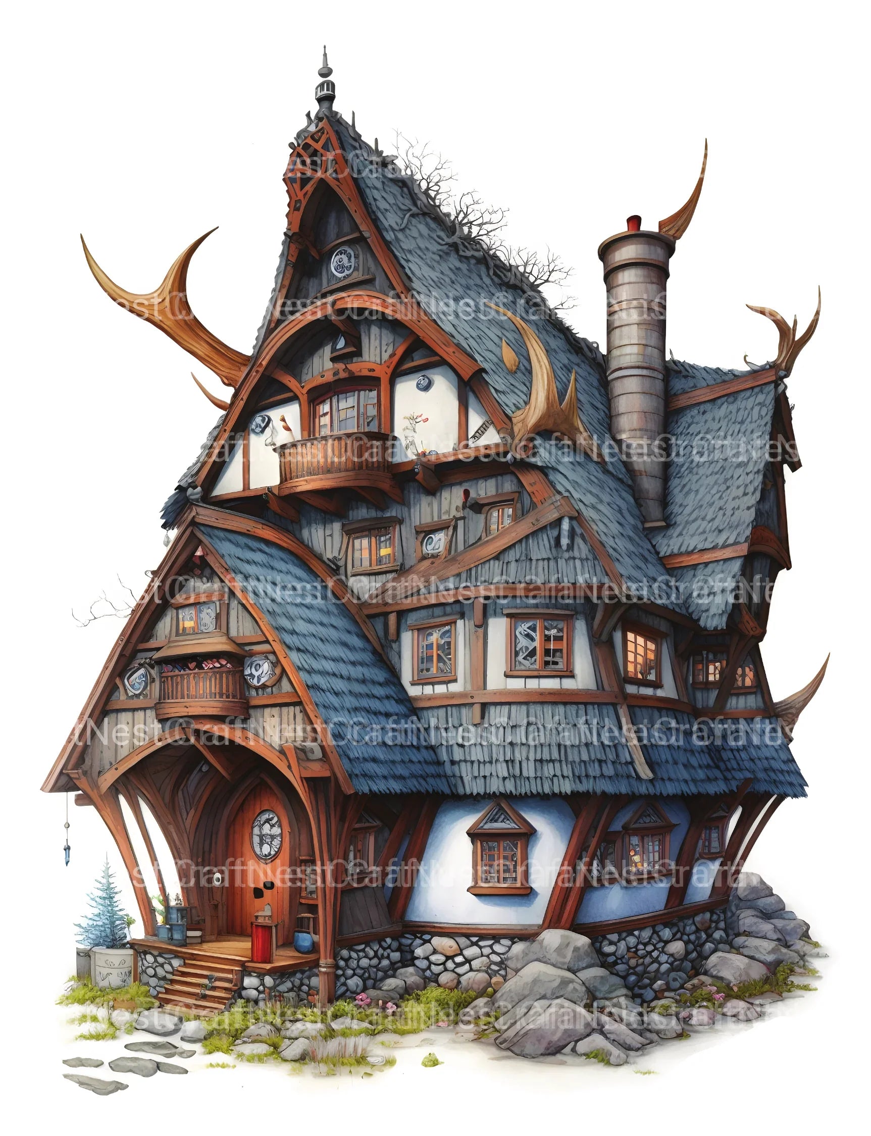 Viking Tiny House Coloring Book - CraftNest - Digital Crafting and Art
