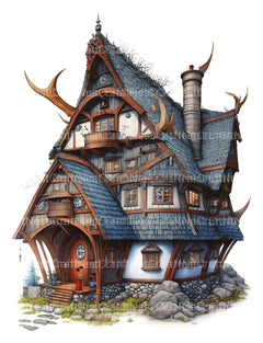 Viking Tiny House Coloring Book - CraftNest - Digital Crafting and Art