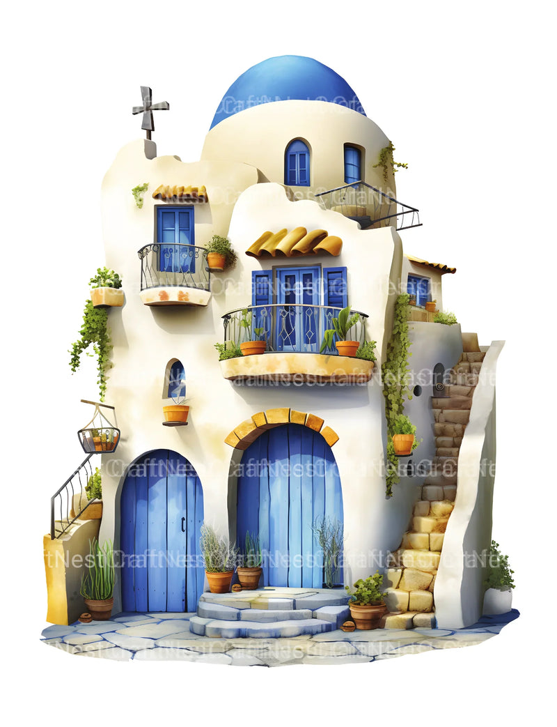 Greek Tiny House Coloring Book - CraftNest - Digital Crafting and Art