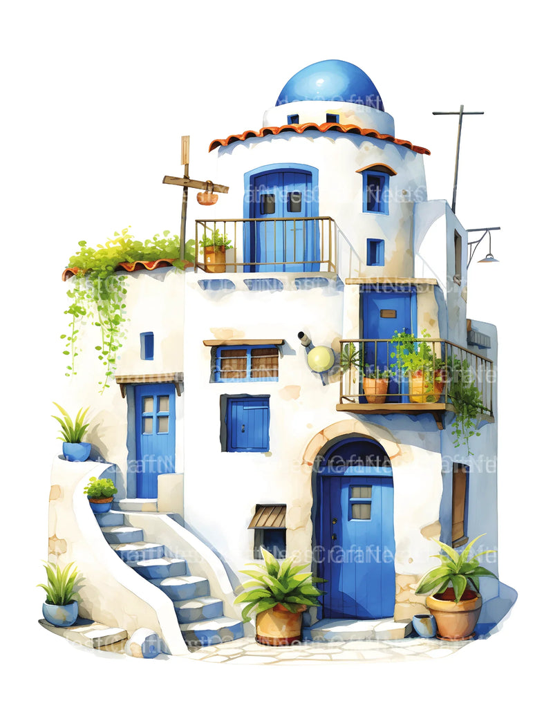 Greek Tiny House Coloring Book - CraftNest - Digital Crafting and Art