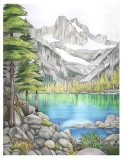 Mountain Landscapes Coloring Book - CraftNest - Digital Crafting and Art