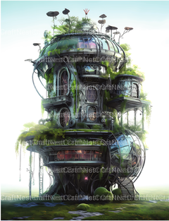 Futuristic Fairy House Coloring Book - CraftNest - Digital Crafting and Art