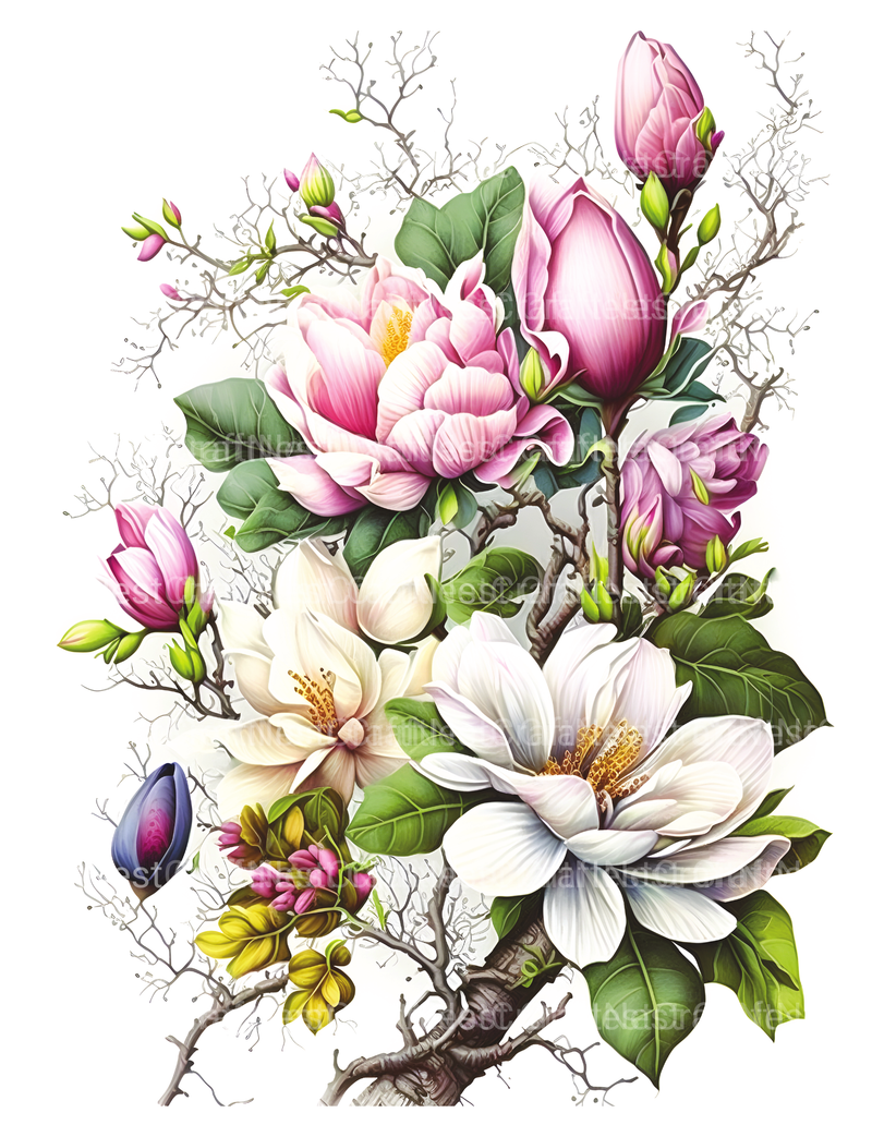 Magnolia Flower Coloring Book - CraftNest - Digital Crafting and Art