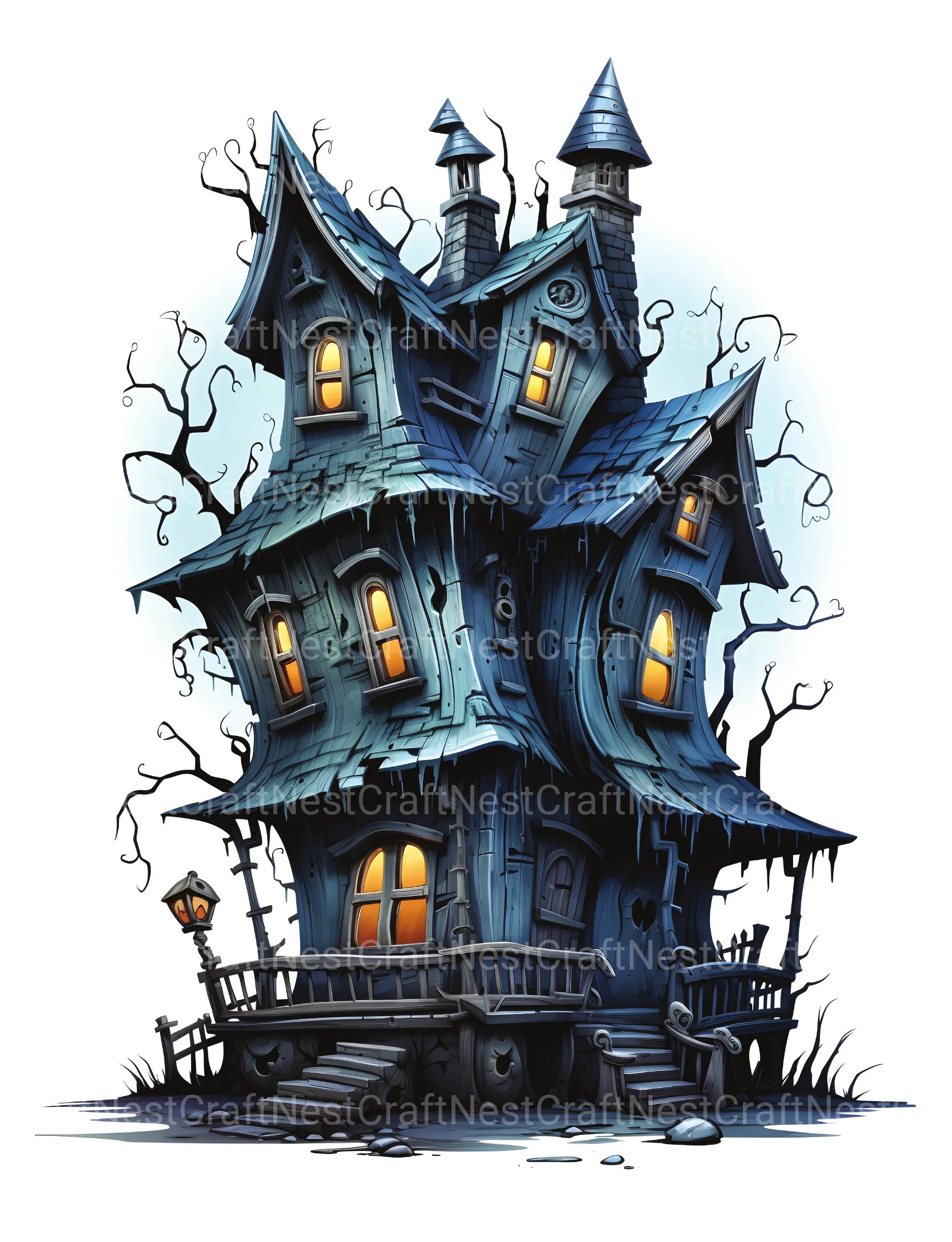 Haunted House Coloring Book - CraftNest - Digital Crafting and Art