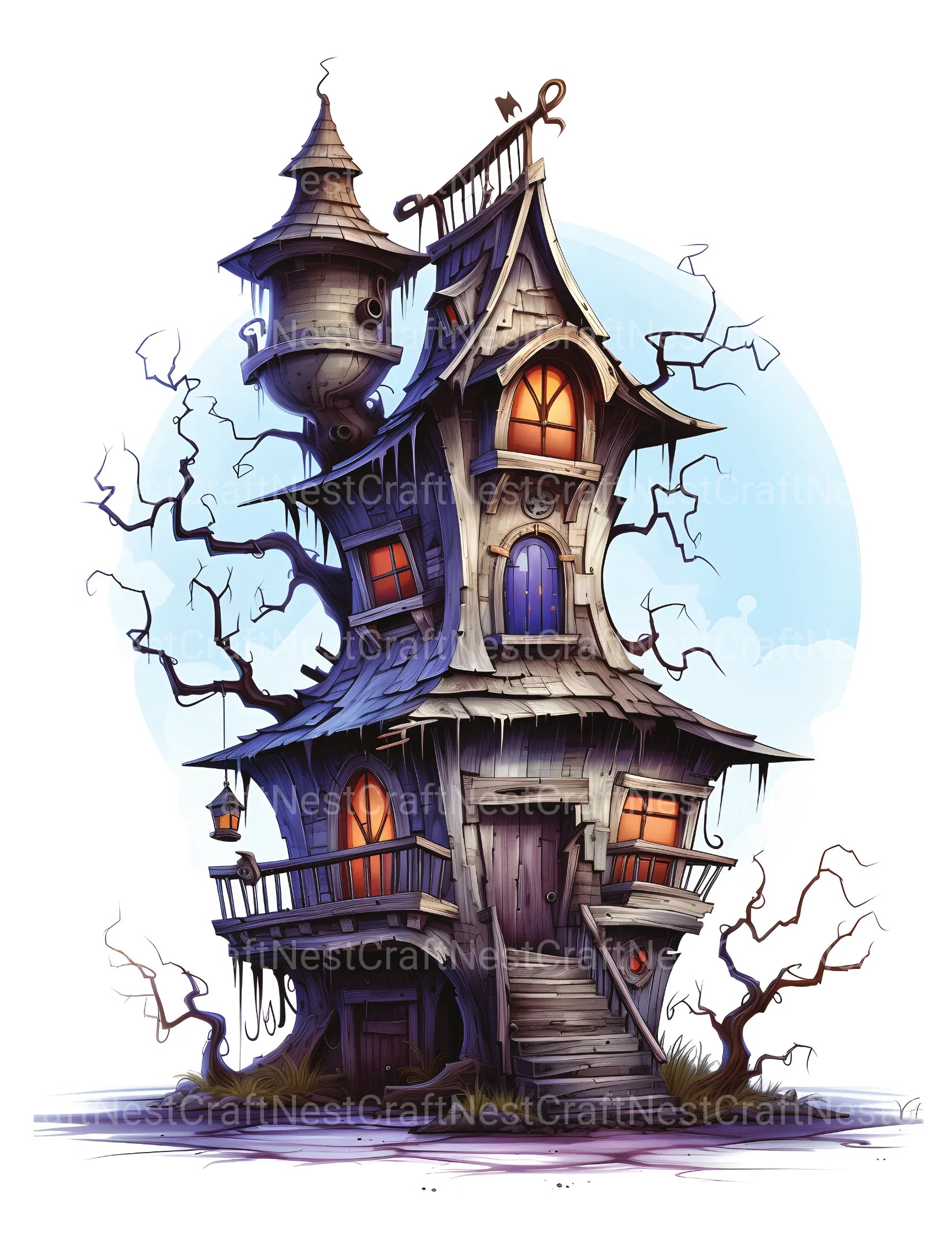 Haunted House Coloring Book - CraftNest - Digital Crafting and Art