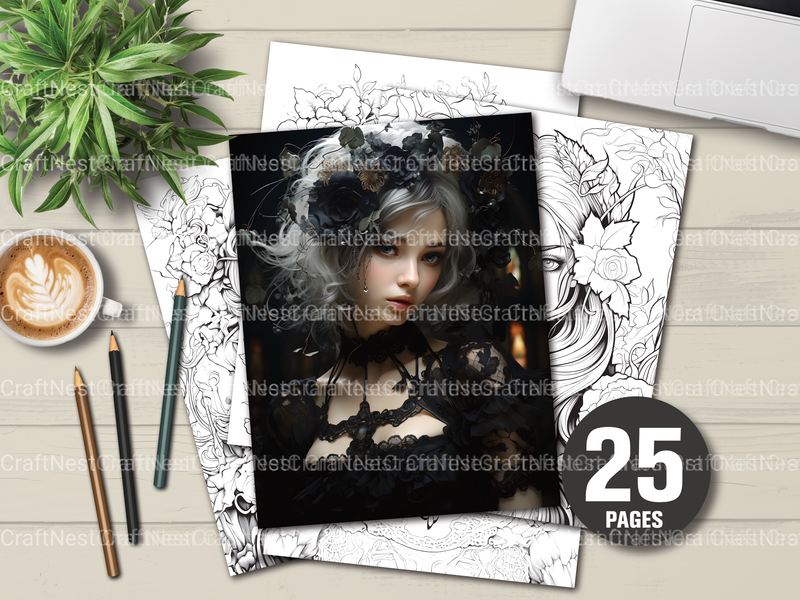 Little Princess Coloring Book - CraftNest - Digital Crafting and Art