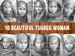 Tuareg Girl Coloring Book - CraftNest - Digital Crafting and Art
