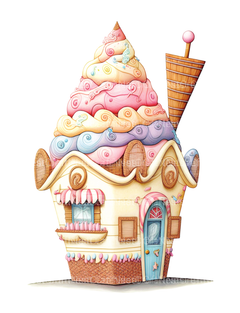 Ice Cream House Coloring Book - CraftNest - Digital Crafting and Art