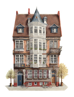 Townhouse Tiny House Coloring Book - CraftNest - Digital Crafting and Art