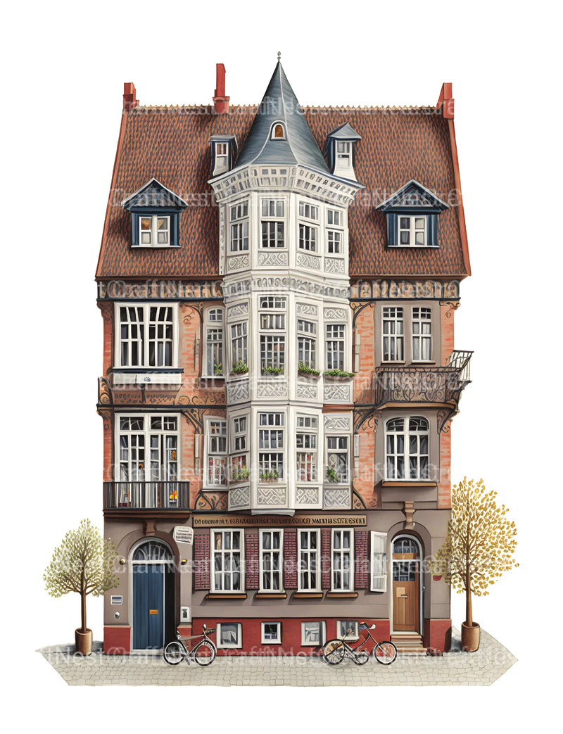 Townhouse Tiny House Coloring Book - CraftNest - Digital Crafting and Art