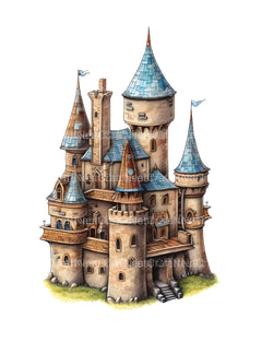 Castle Tiny House Coloring Book 1 - CraftNest - Digital Crafting and Art