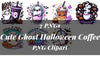 Süßer Geister Halloween Kaffee Clipart