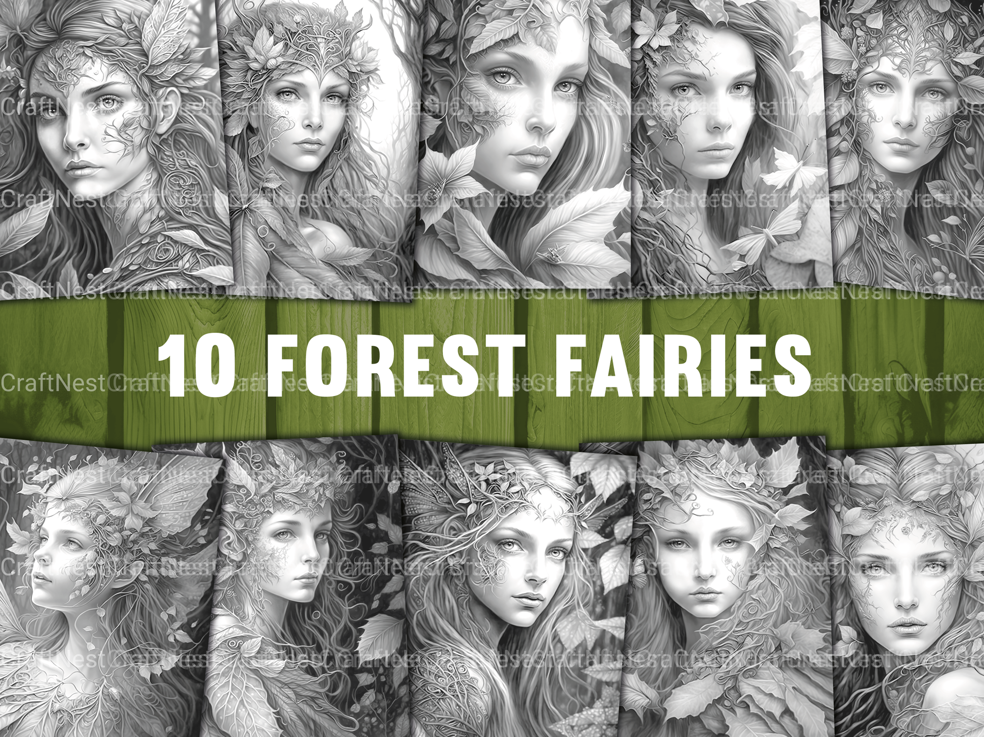 Forest Fairy Coloring Book - CraftNest - Digital Crafting and Art