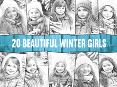 Winter Girl Coloring Book - CraftNest - Digital Crafting and Art