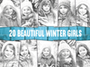 Winter Girl Coloring Book