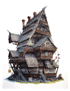 Viking Tiny House Coloring Book - CraftNest - Digital Crafting and Art