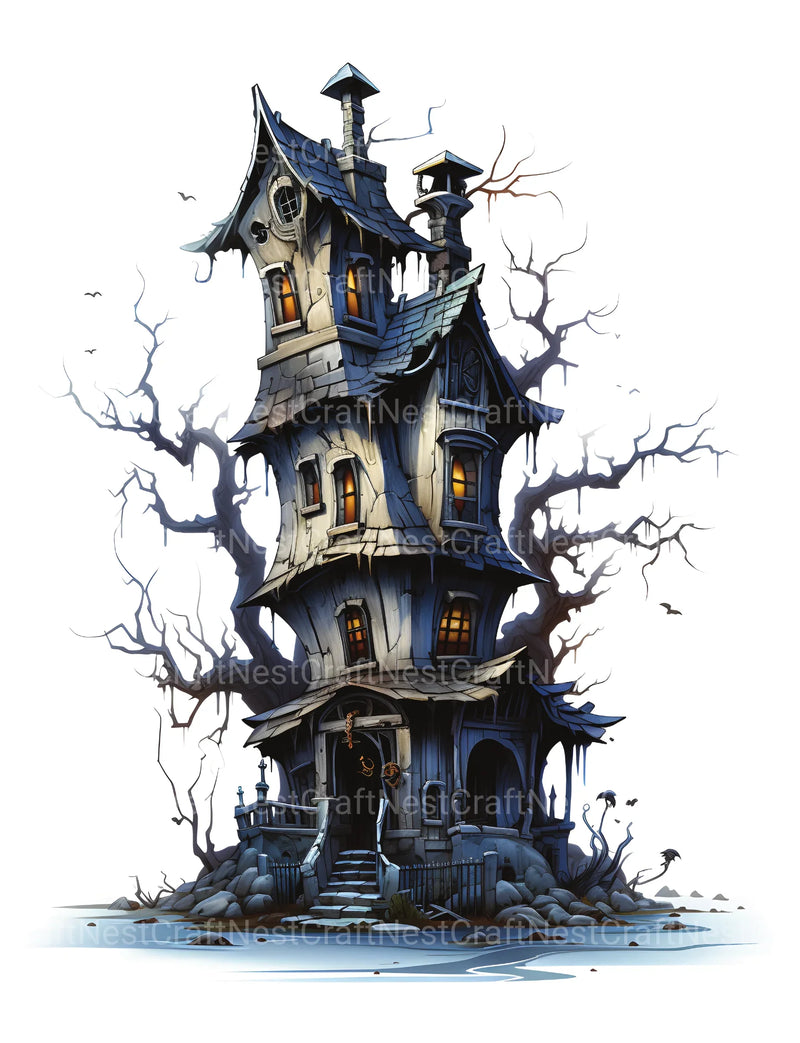 Haunted House Coloring Book - CraftNest - Digital Crafting and Art