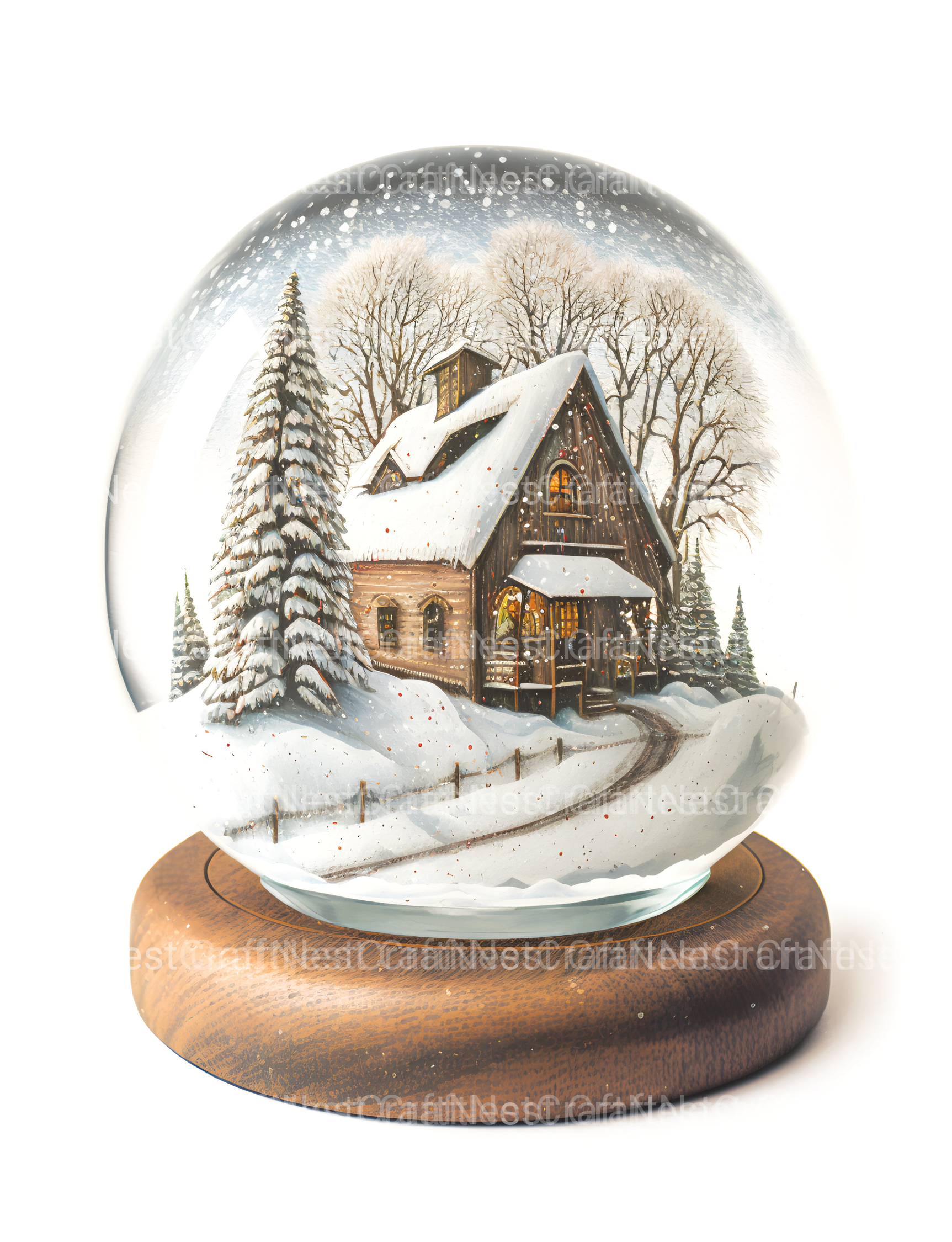 Snow Globe Nature Scene Coloring Book - CraftNest - Digital Crafting and Art