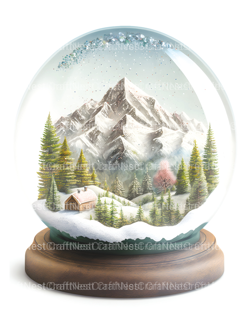 Snow Globe Nature Scene Coloring Book - CraftNest - Digital Crafting and Art