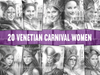 Venetian Carnival Women Coloring Book