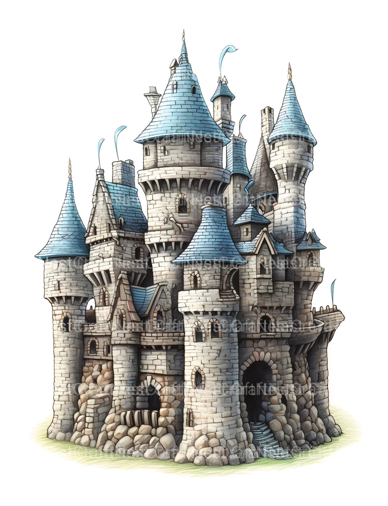 Castle Tiny House Coloring Book 1 - CraftNest - Digital Crafting and Art