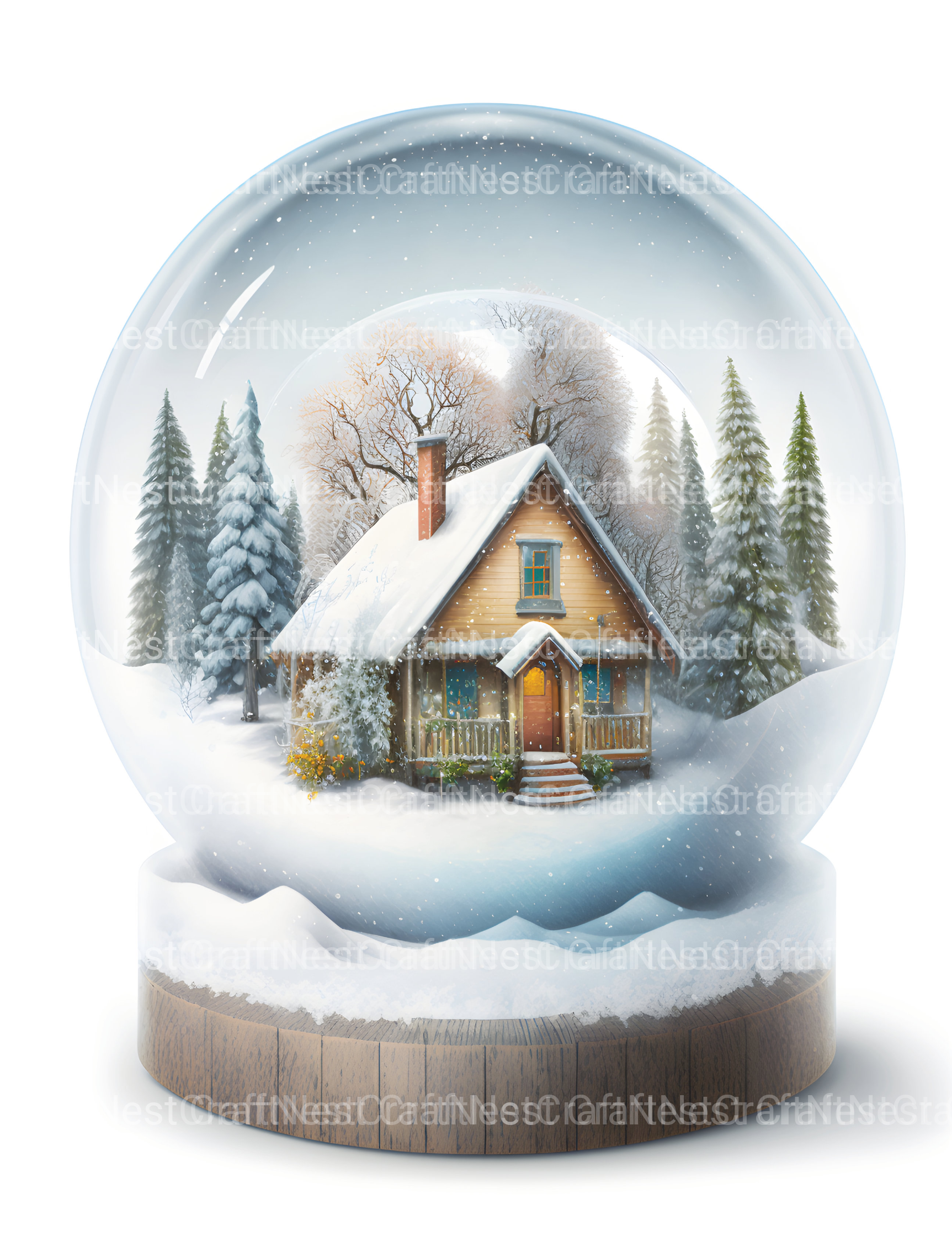 Snow Globe Nature Scene Coloring Book - CraftNest - Digital Crafting and Art