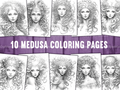 Medusa Coloring Book - CraftNest - Digital Crafting and Art