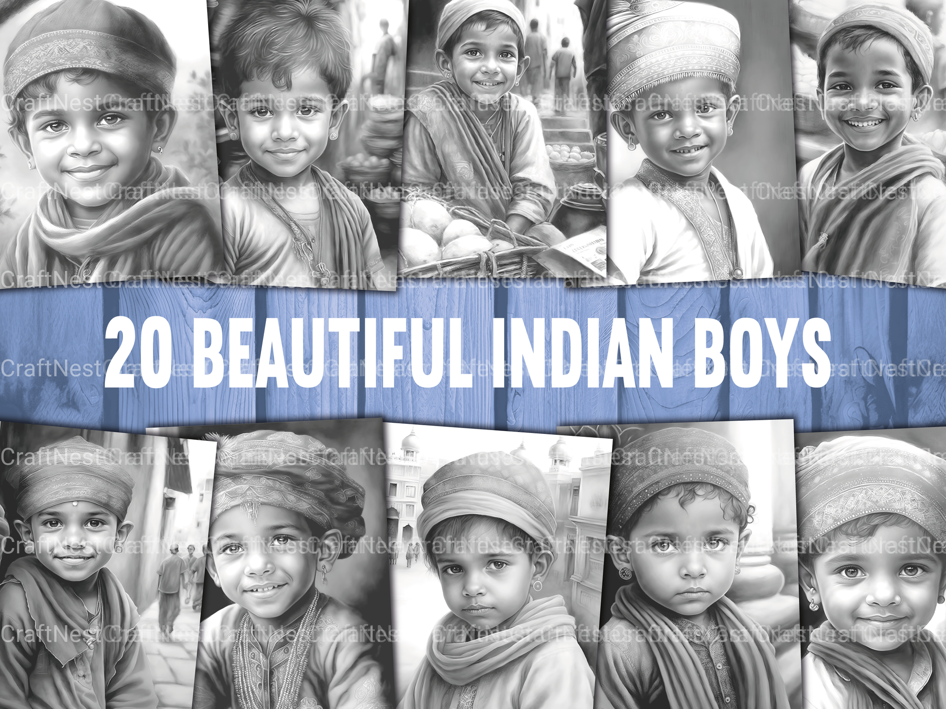 Indian Boy Coloring Book - CraftNest - Digital Crafting and Art