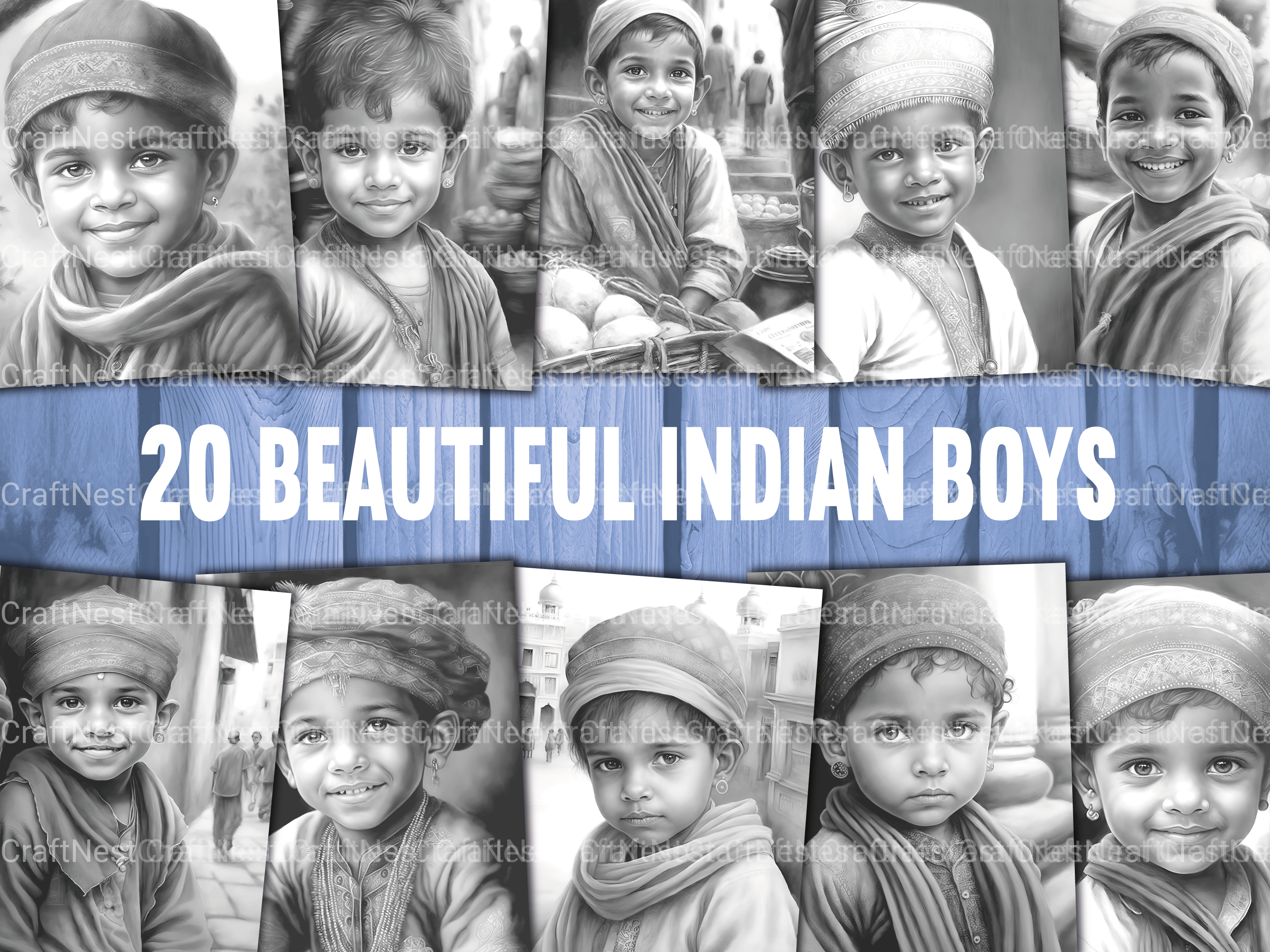 Indian Boy Coloring Book - CraftNest - Digital Crafting and Art