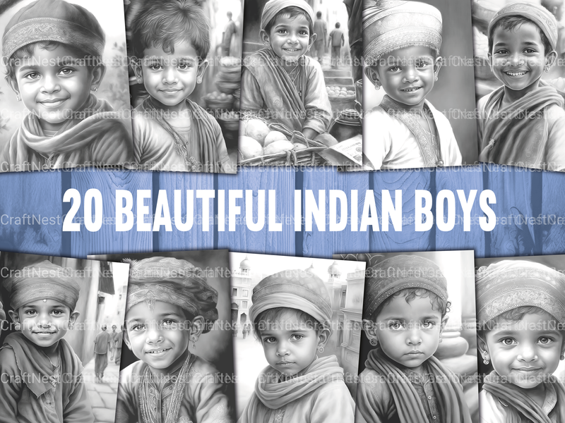Indian Boy Coloring Book - CraftNest - Digital Crafting and Art