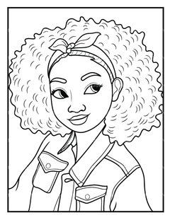 African Girl Coloring Book - CraftNest - Digital Crafting and Art