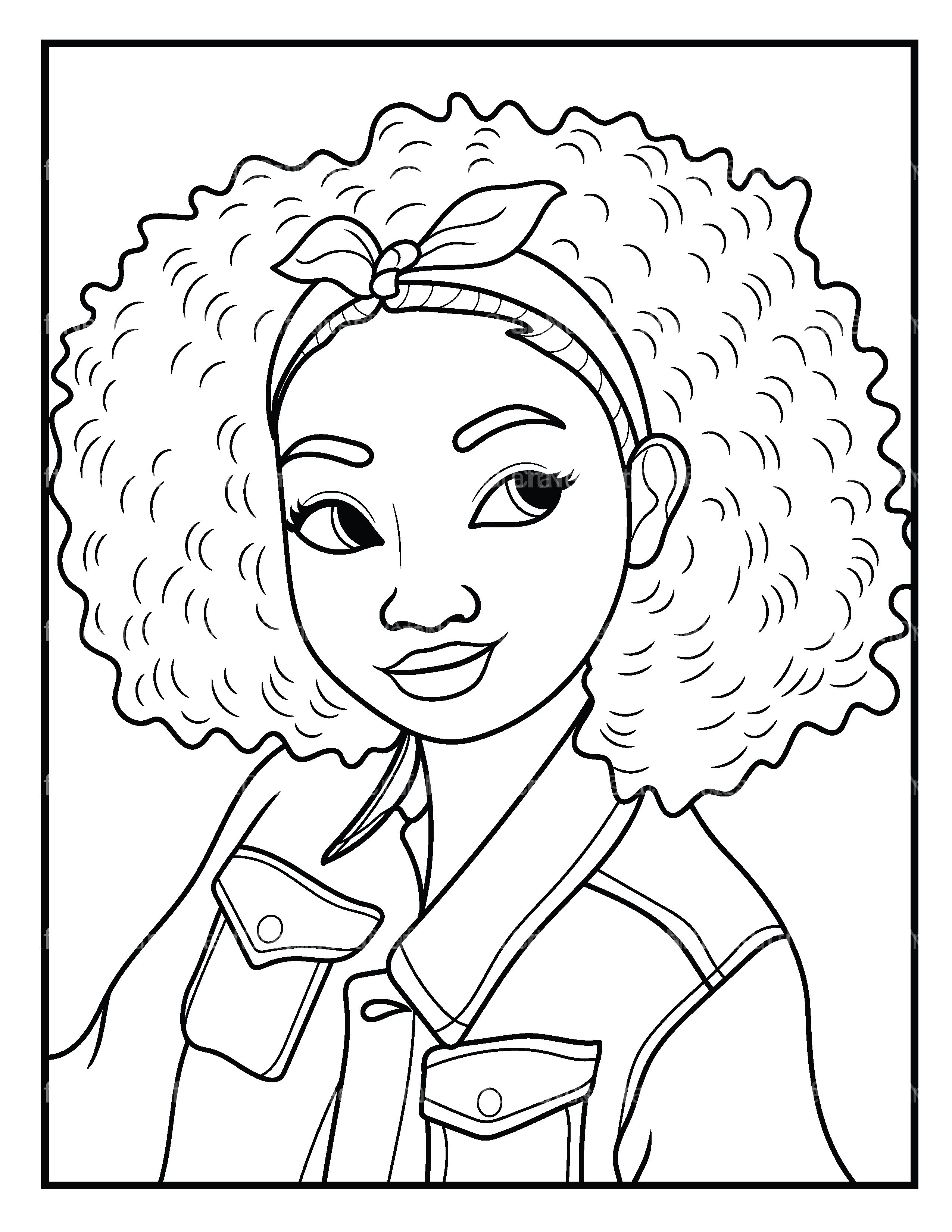 African Girl Coloring Book - CraftNest - Digital Crafting and Art