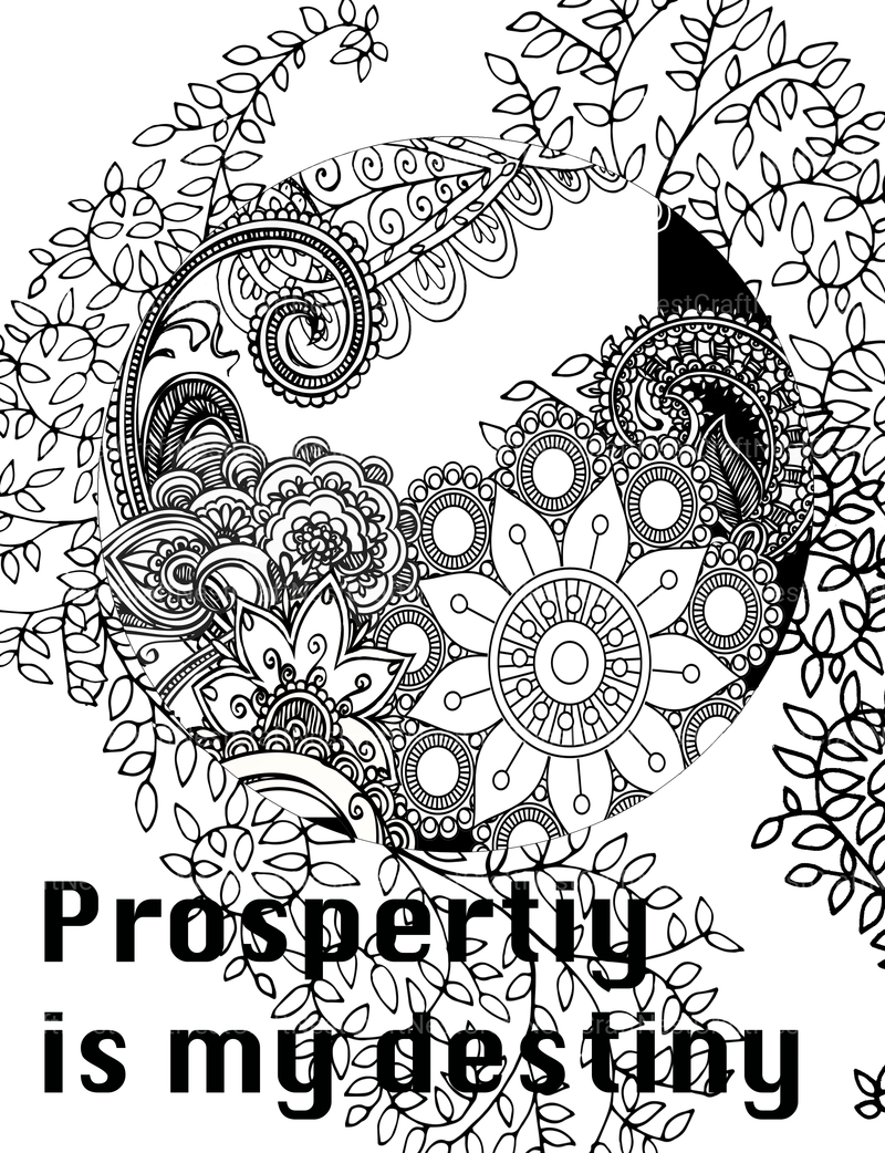 Colorist Heaven Affirmations Coloring Book - CraftNest - Digital Crafting and Art