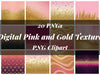Digital Pink And Gold Texture Clipart