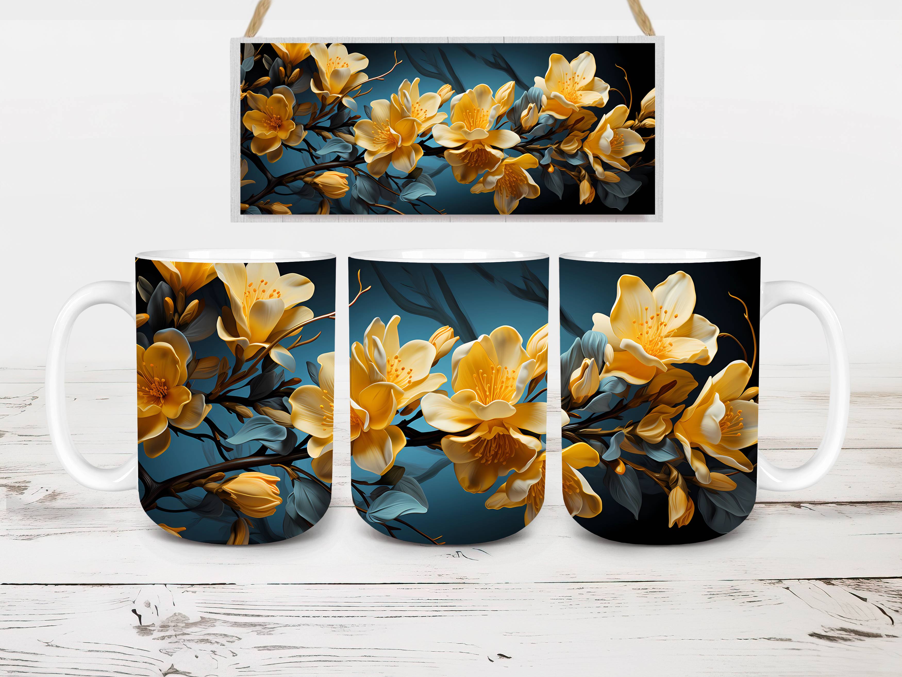 Floral Spring 3 Mug Wrap - CraftNest