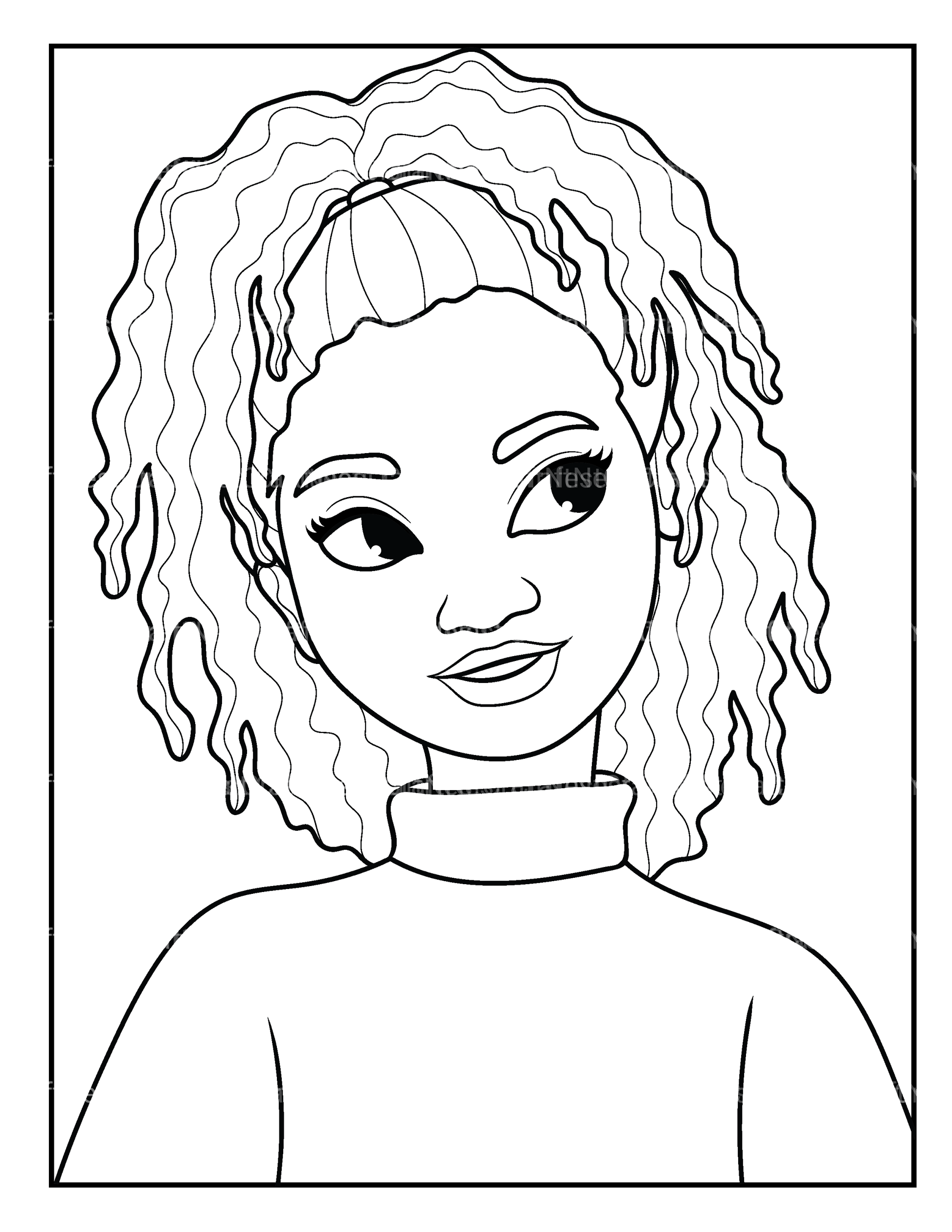 African Girl Coloring Book - CraftNest - Digital Crafting and Art