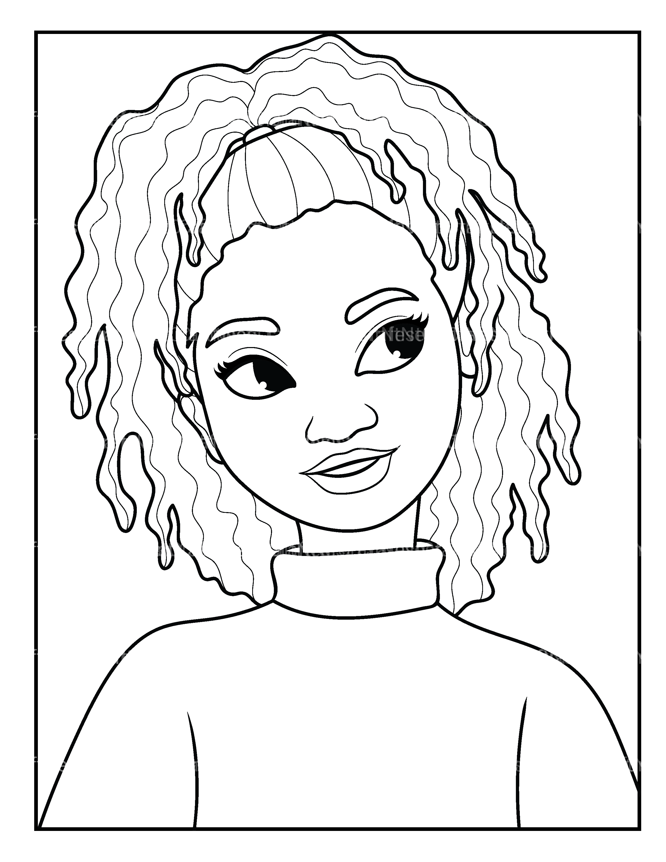 African Girl Coloring Book - CraftNest - Digital Crafting and Art