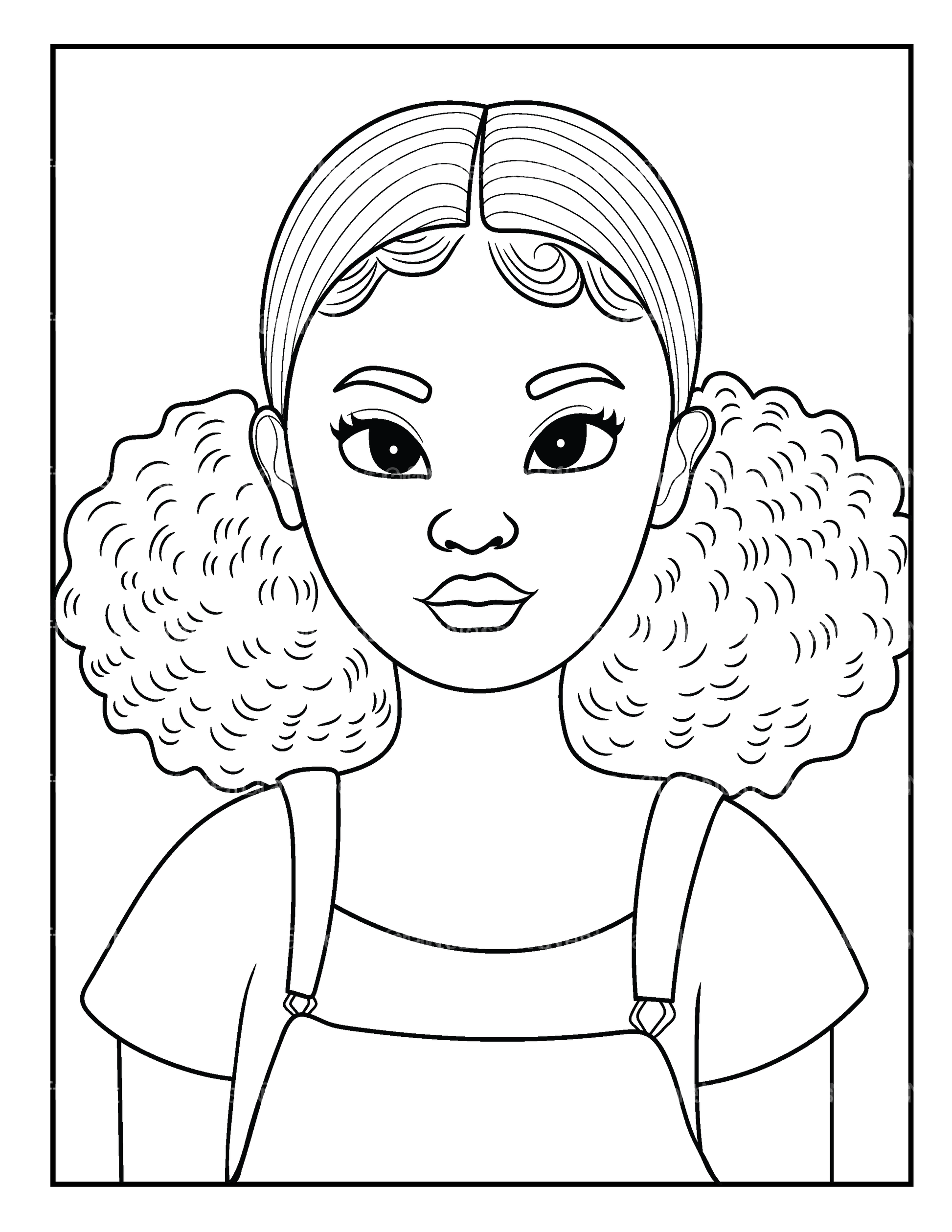 African Girl Coloring Book - CraftNest - Digital Crafting and Art