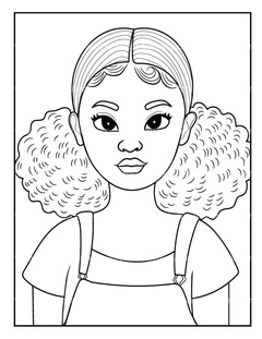 African Girl Coloring Book - CraftNest - Digital Crafting and Art