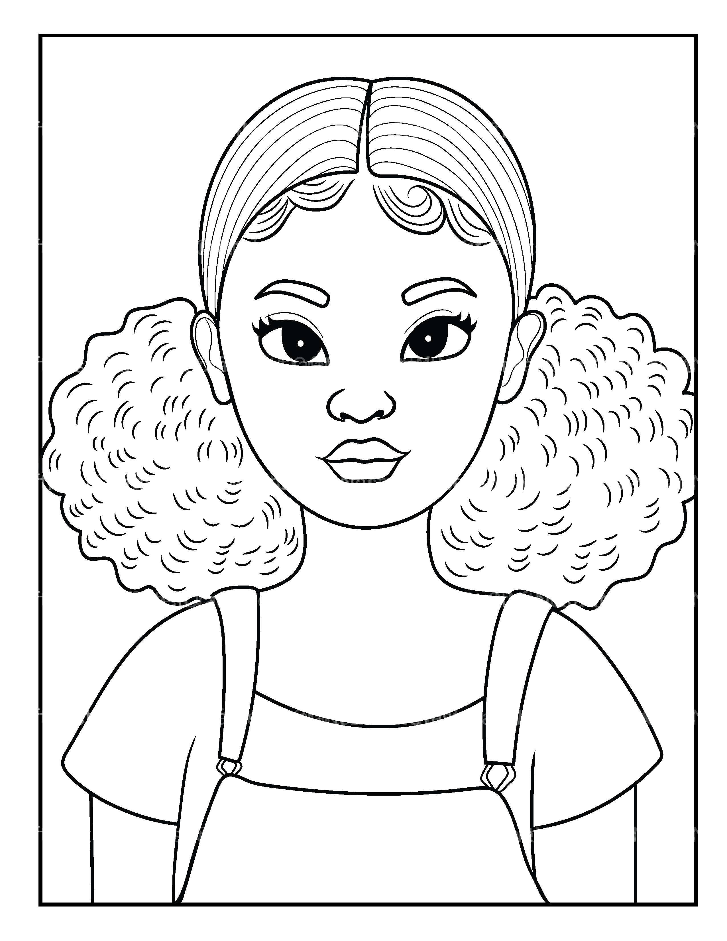 African Girl Coloring Book - CraftNest - Digital Crafting and Art