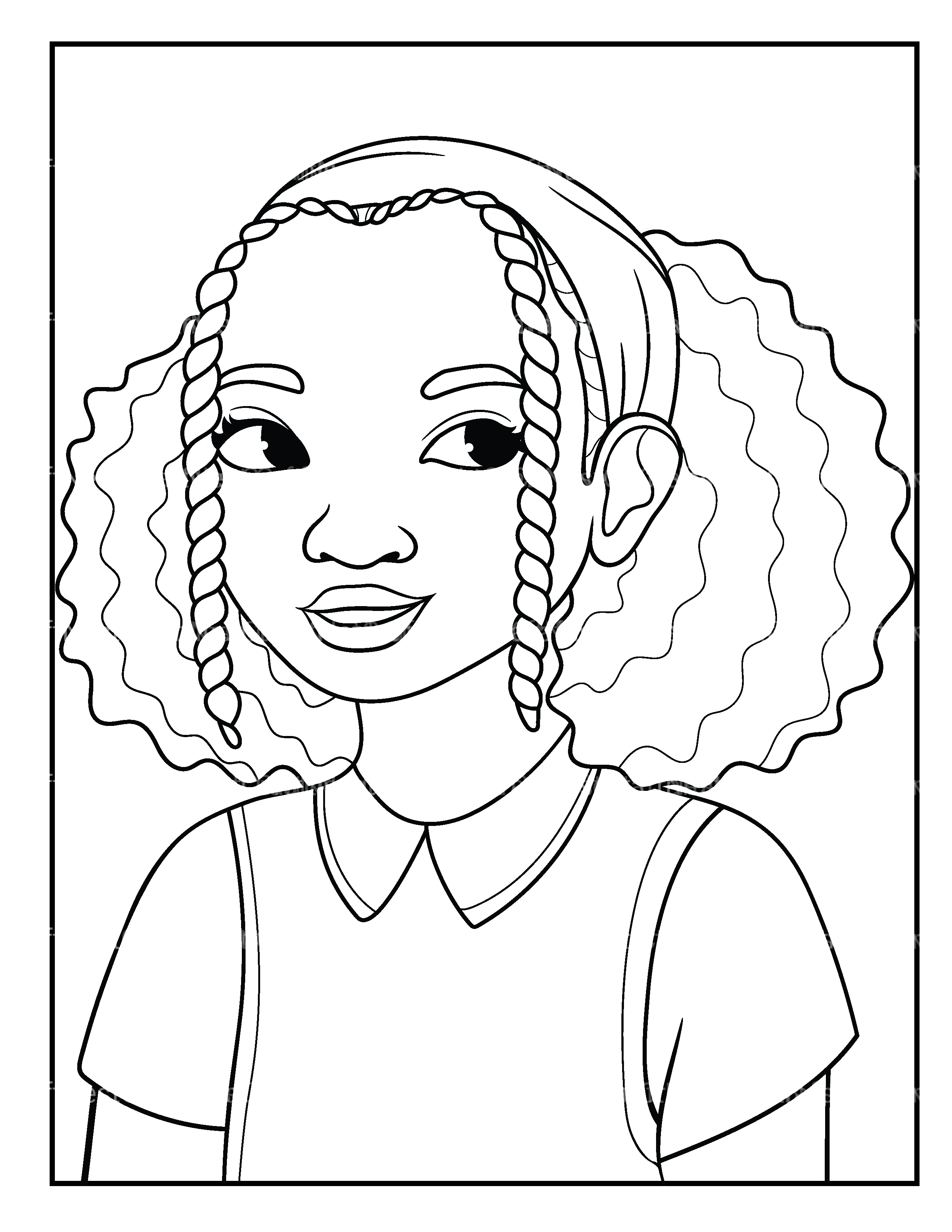 African Girl Coloring Book - CraftNest - Digital Crafting and Art