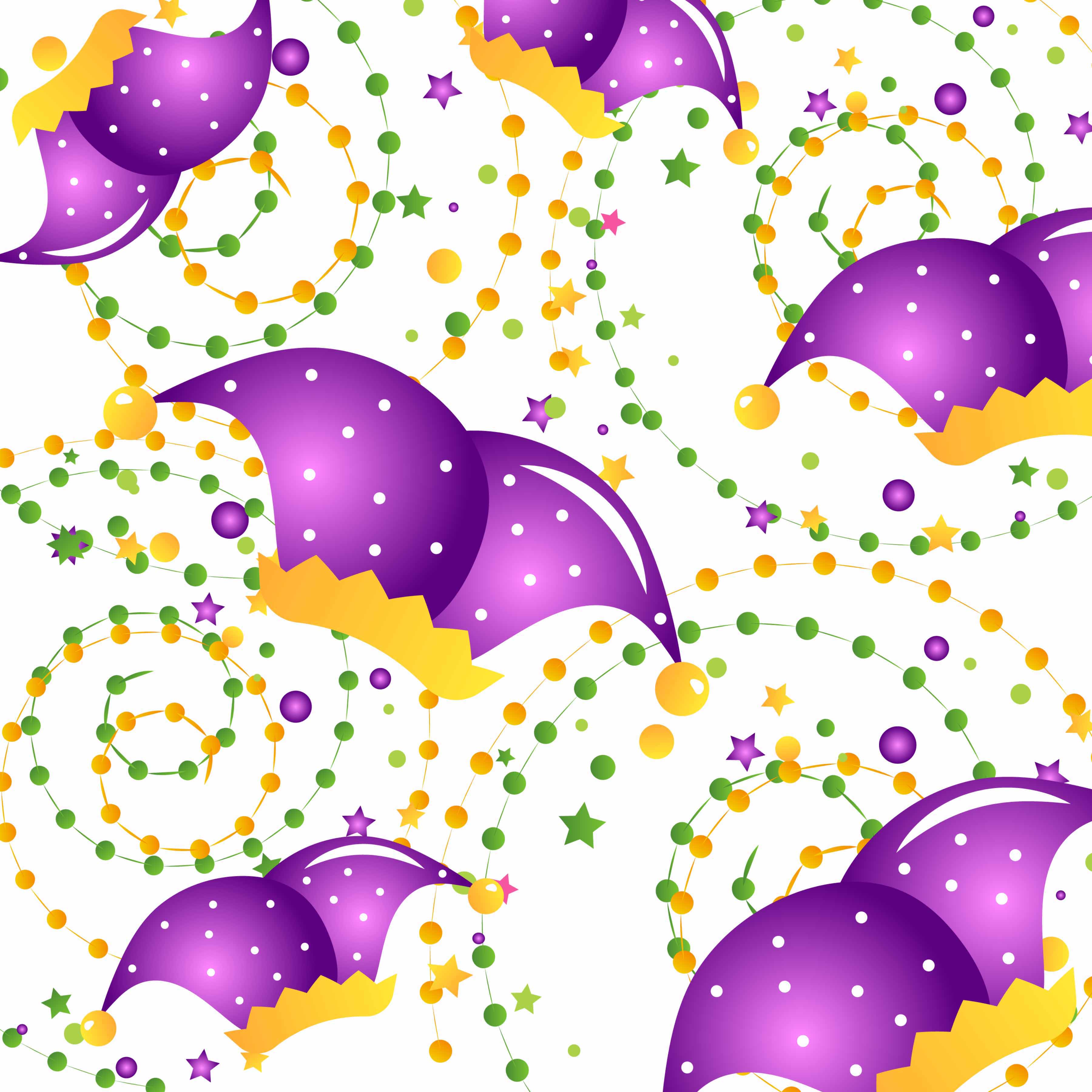 Mardi Gras Seamless Digital Paper - CraftNest - Digital Crafting and Art