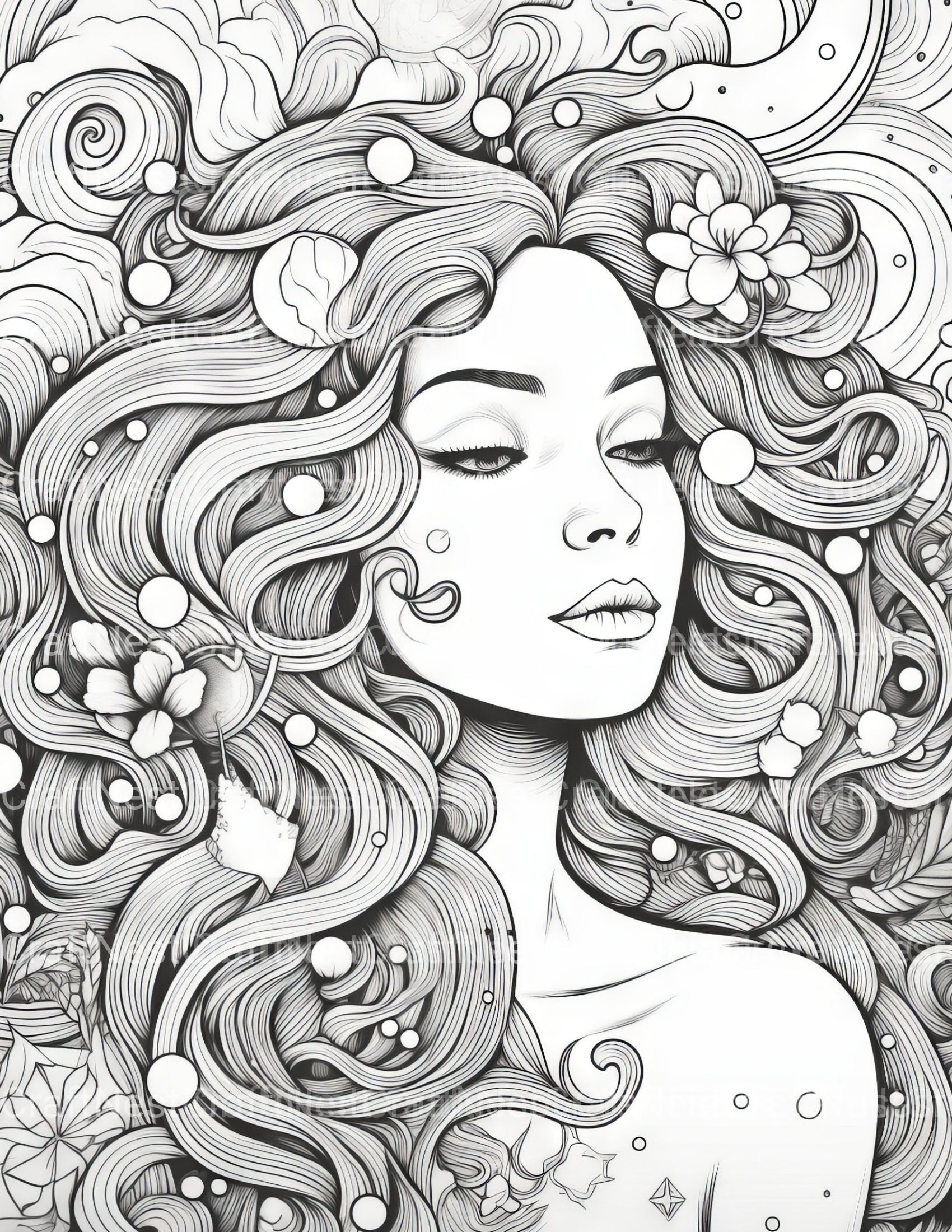 Femme Coloring Book - CraftNest - Digital Crafting and Art