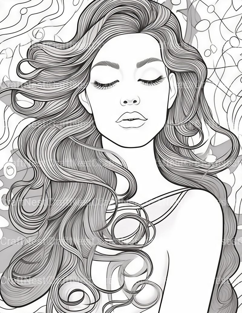 Femme Coloring Book - CraftNest - Digital Crafting and Art